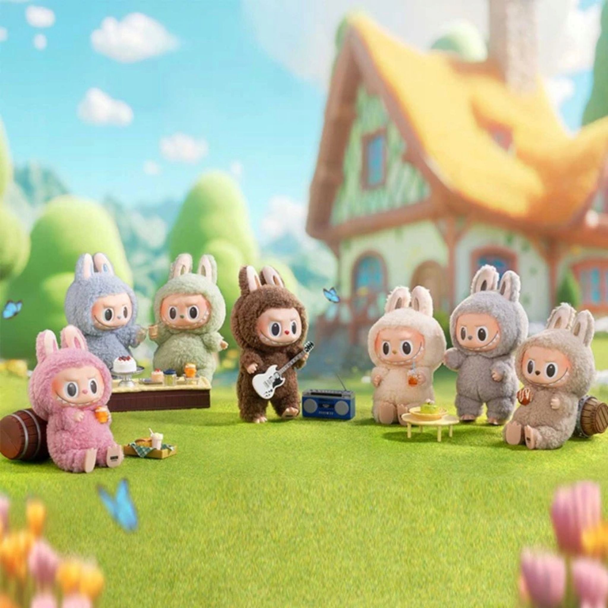 Oryginalne Pop Mart Labubu The Monsters Tasty Macarons Brelok