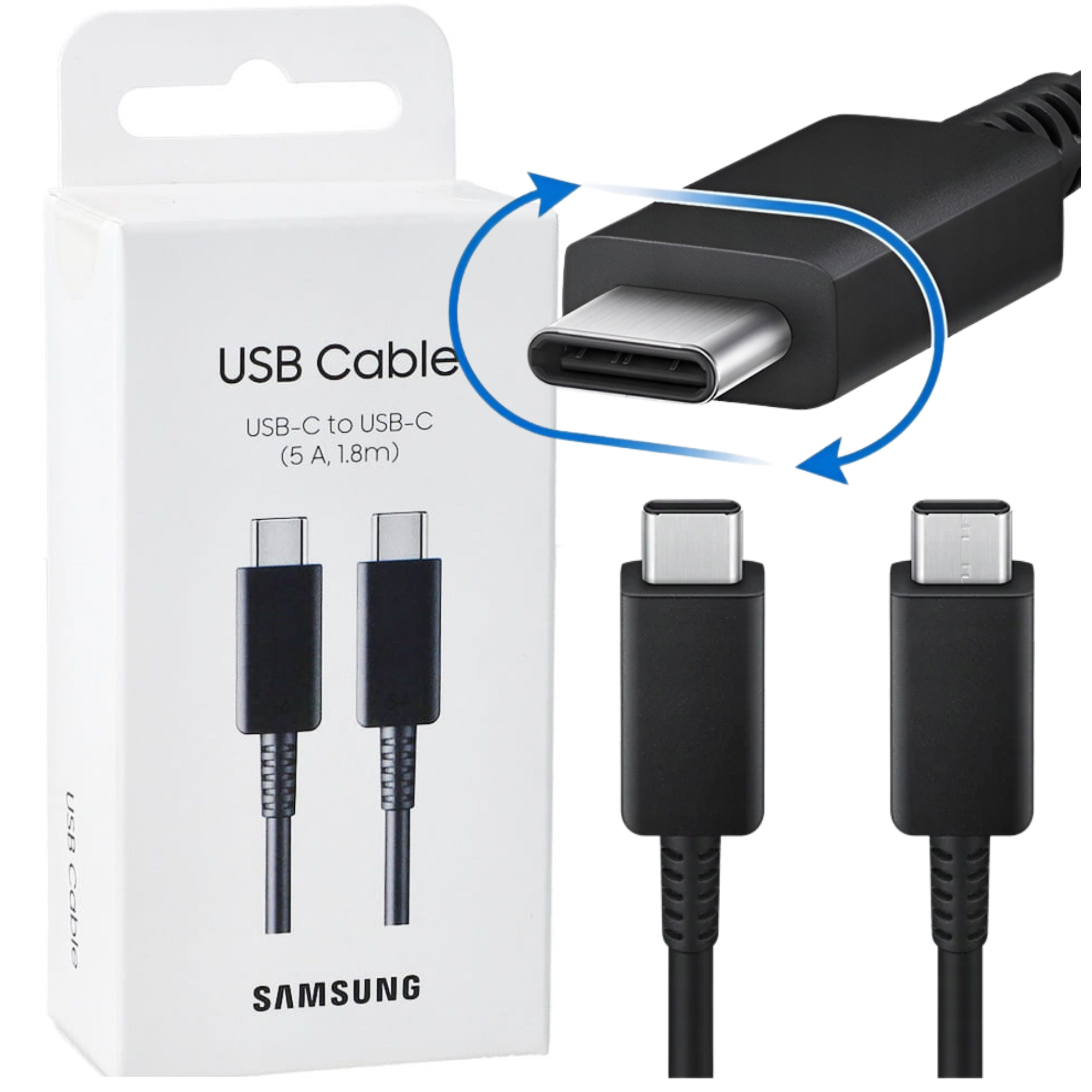 Oryginalny Kabel USB-C 5A 100cm SAMSUNG Galaxy Ultra Charging Czarny