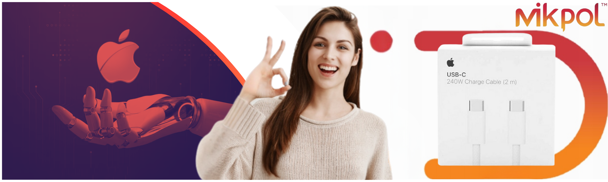 Kabel Apple USB typ C - USB typ C 2 m 240W ULTRA FAST CHARGER