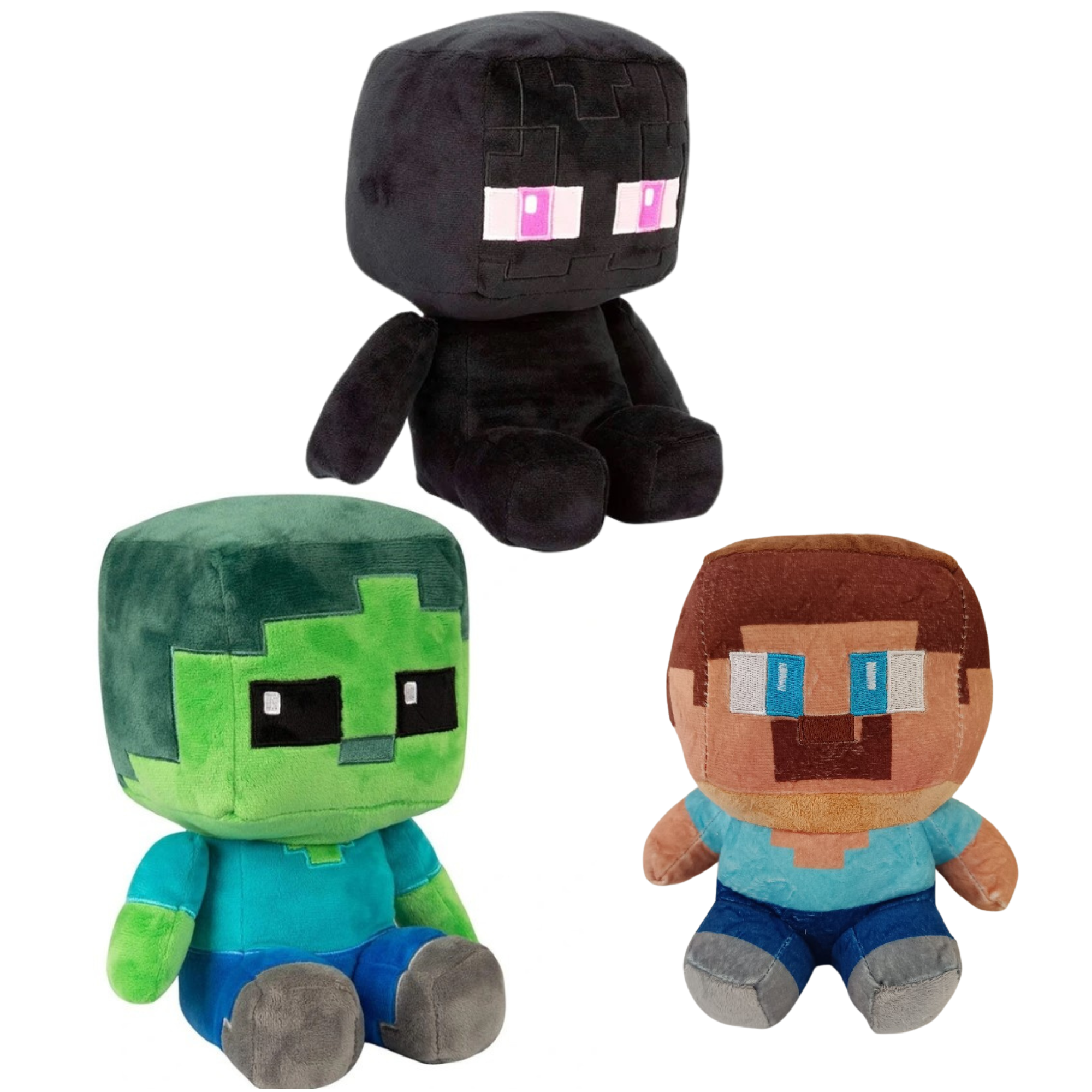PLUSZOWA MASKOTKA MINECRAFT STEVE DIAMENTOWY 20 CM
