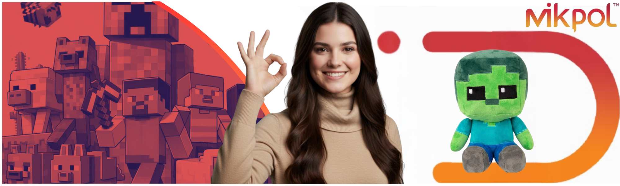 Maskotka 20 cm Zombie Steve Minecraft