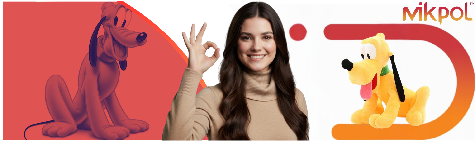 MASKOTKA PRZYTULANKA PIES  PLUTO 30CM