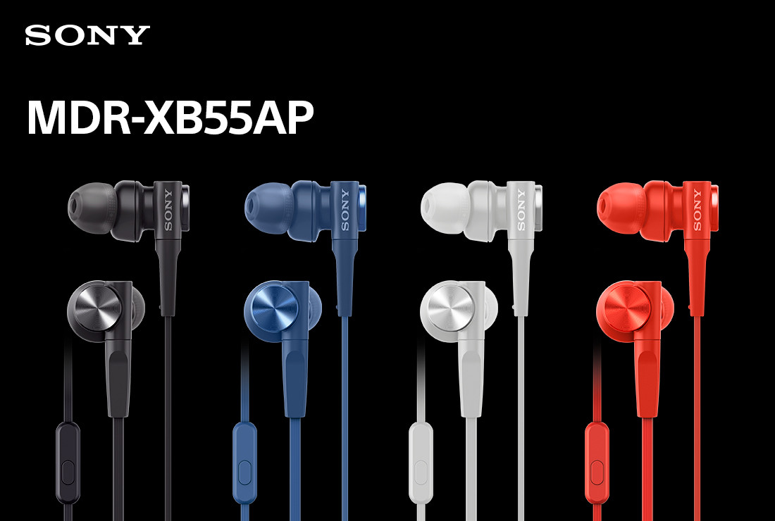 ORYGINALNE SŁUCHAWKI PRZEWODOWE SONY MDR-XB55AP EXTRA BASS