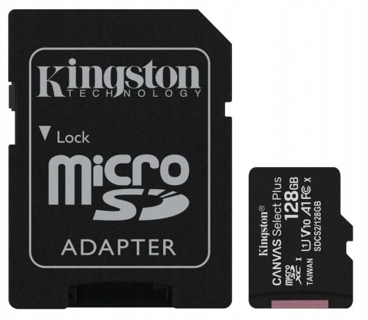 Karta pamięci 128GB Micro SD KINGSTON SDCS2 C10 V10 A1 100Mb/s Adapter