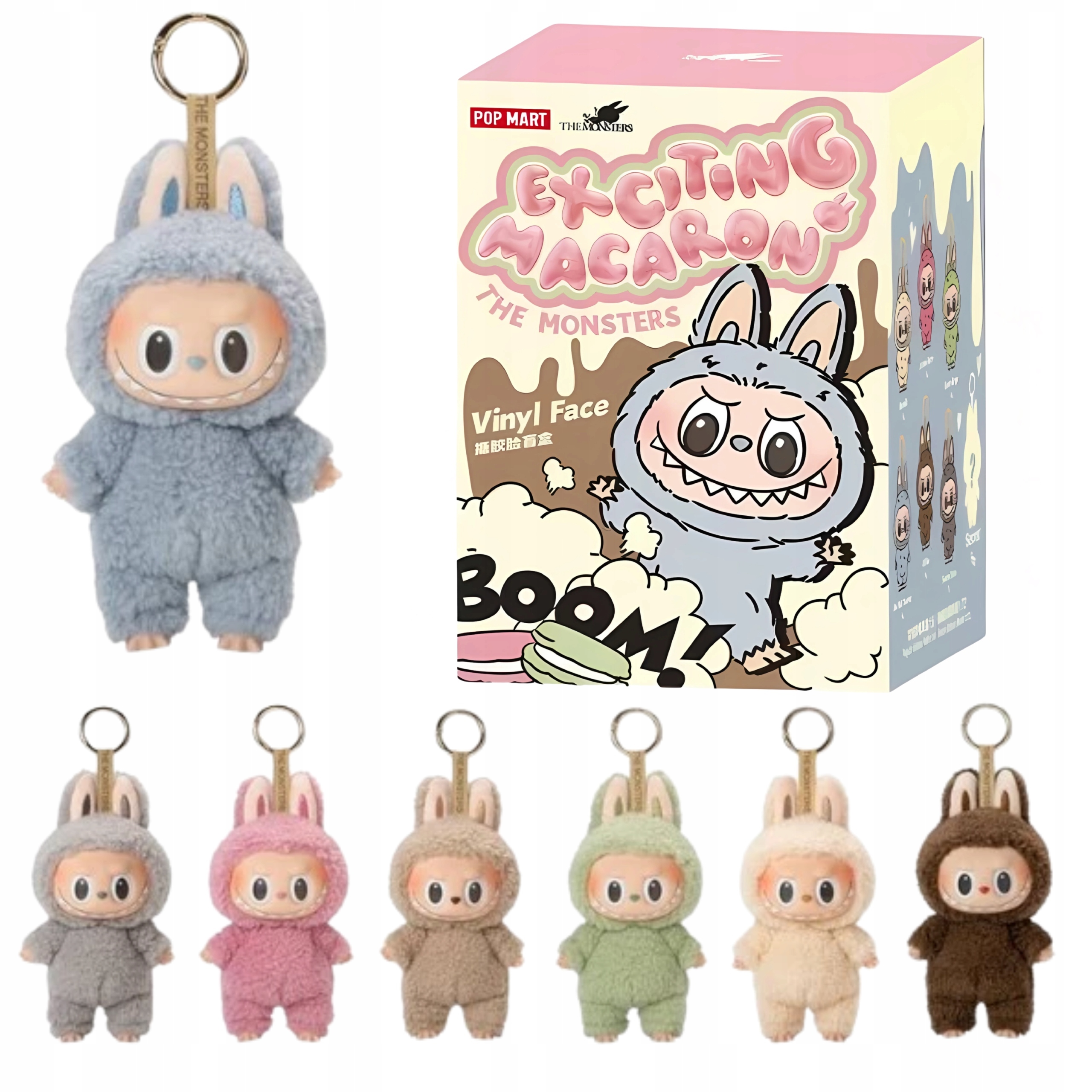 Oryginalne Pop Mart Labubu The Monsters Tasty Macarons Brelok