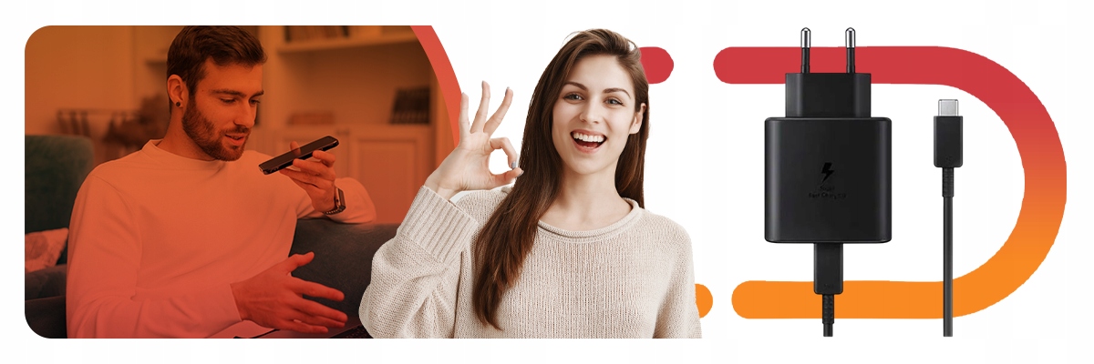 ŁADOWARKA SAMSUNG TA845 45W SZYBKA ORYGINALNA FAST CHARGING CZARNA KABEL USB-C 1m