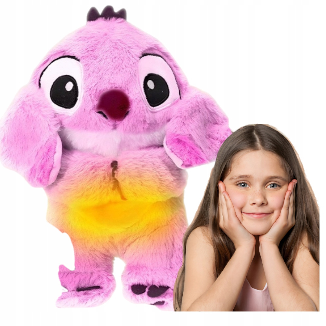 Stitch Różowy -Miś Oddychający,Uspokajający