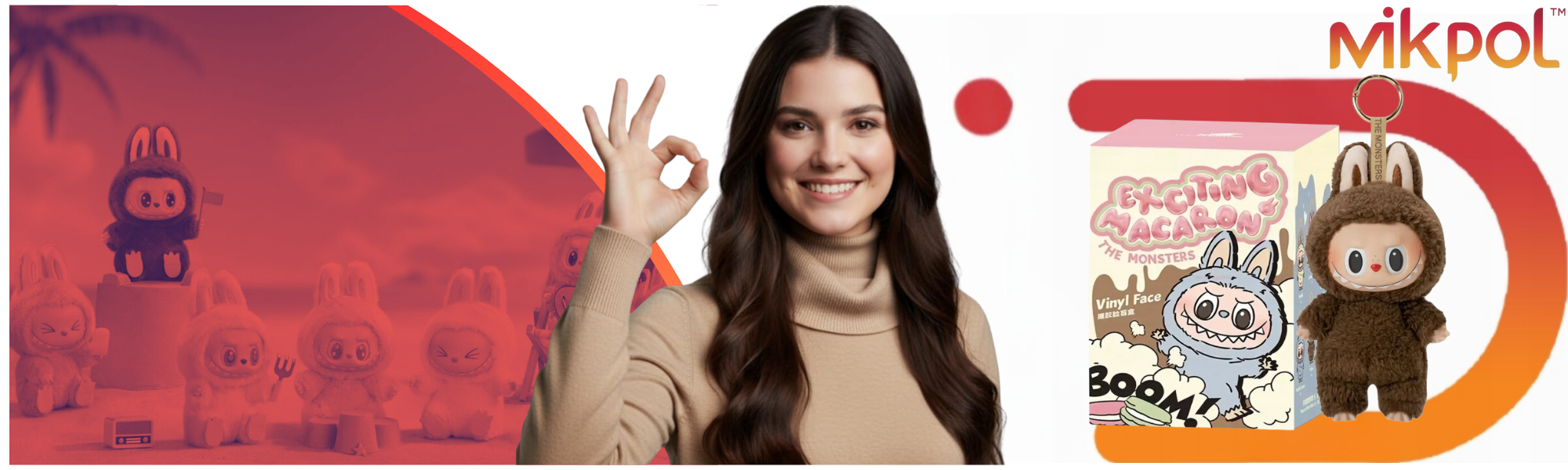 Oryginalne Pop Mart Labubu The Monsters Tasty Macarons Brelok