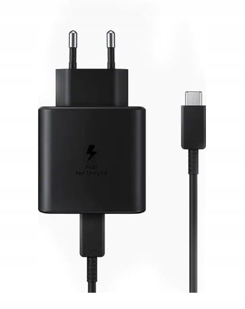 ŁADOWARKA SAMSUNG TA845 45W SZYBKA ORYGINALNA FAST CHARGING CZARNA KABEL USB-C 1m