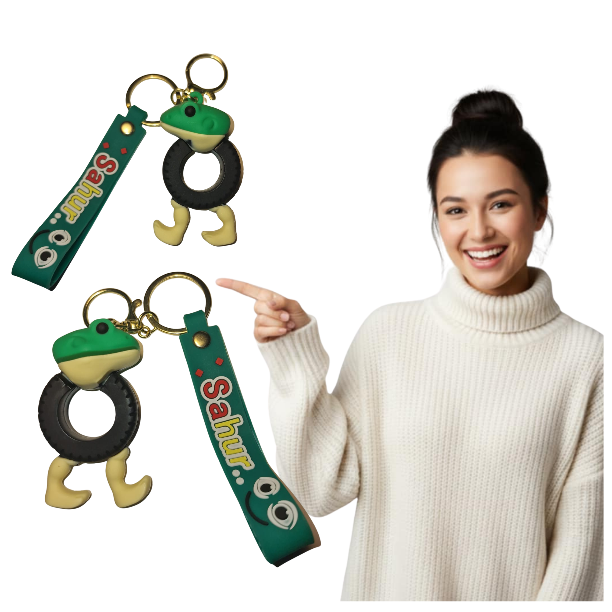 BRELOK ITALIAN BRAIN ROT Boneca Ambalabu – żaba z ciałem opony