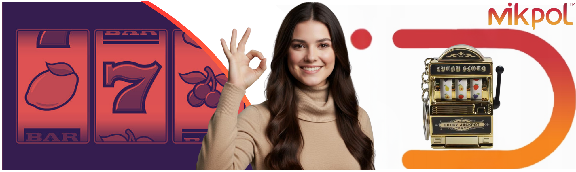 Mini Jednoreki BANDYTA Breloczek KASYNO