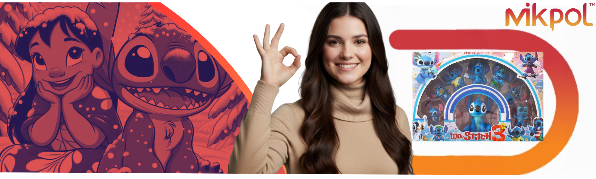 Zestaw figurek Lilo i Stitch – komplet 8 sztuk w pudełku