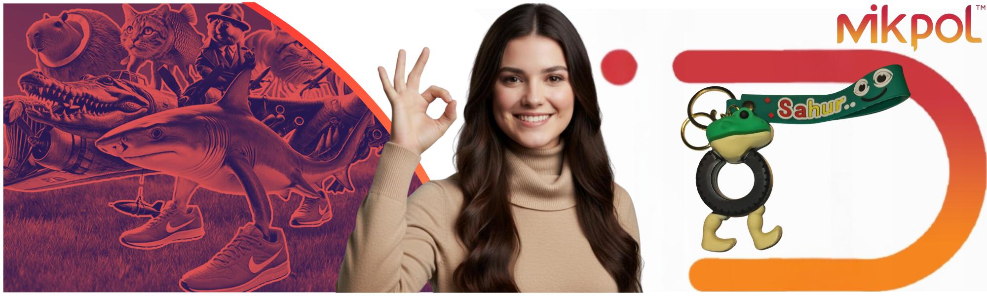 BRELOK ITALIAN BRAIN ROT Boneca Ambalabu – żaba z ciałem opony