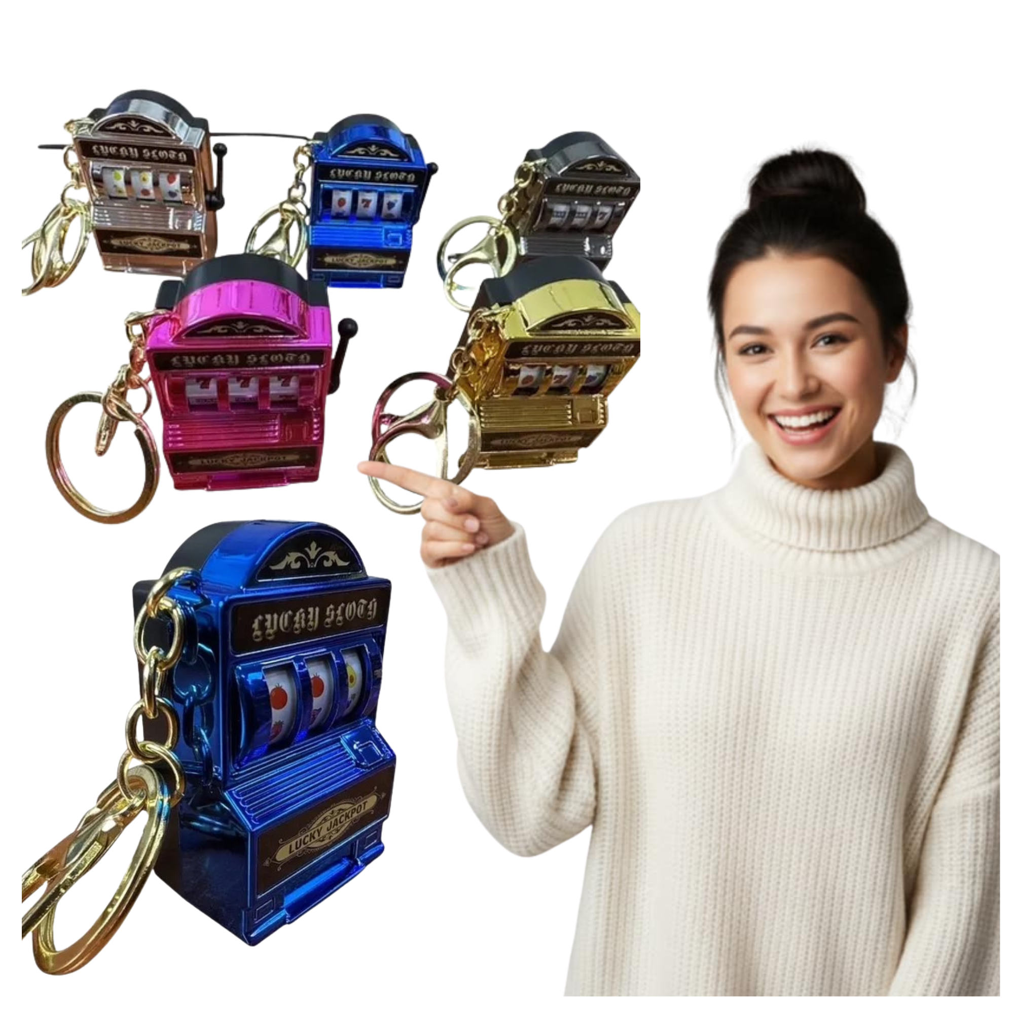 Mini Jednoreki BANDYTA Breloczek KASYNO