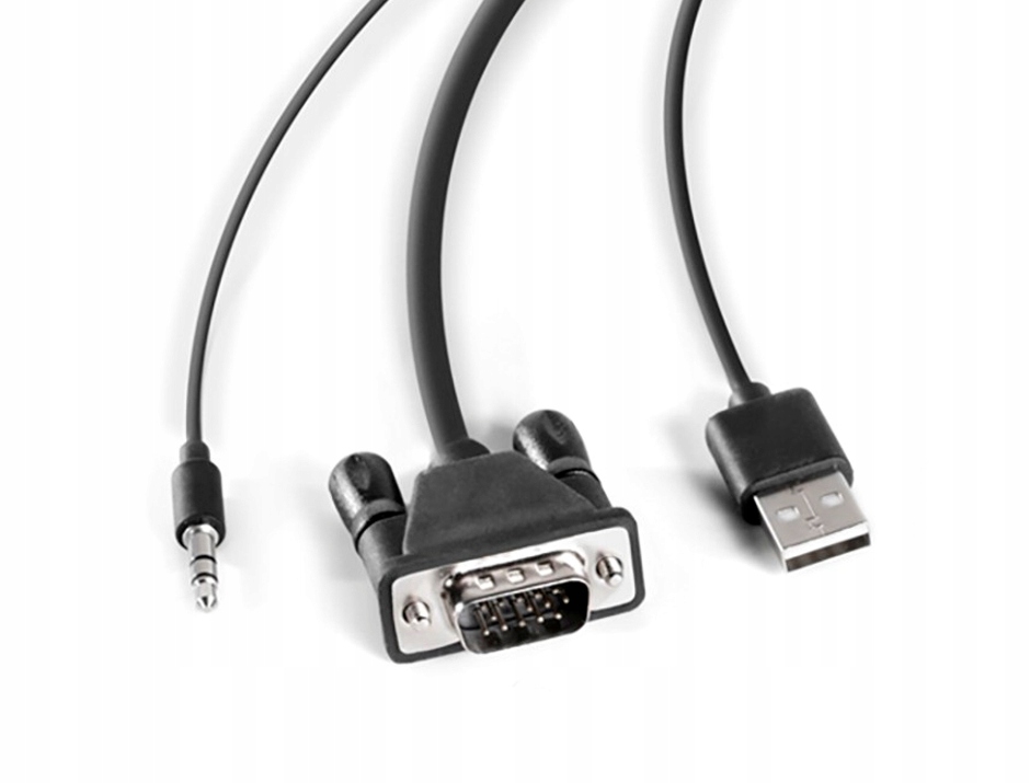 Sitecom CN-352 przejściówka VGA HDMI + USB 2.0 + 3.5 mm Czarny