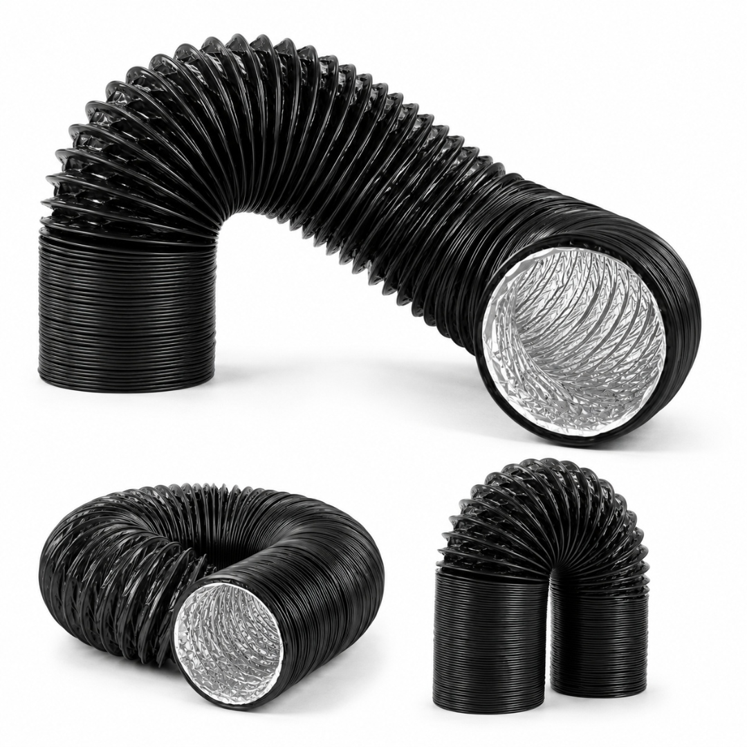 Rura wentylacyjna elastyczna 10 m, czarna, 100 mm, aluminium/PVC