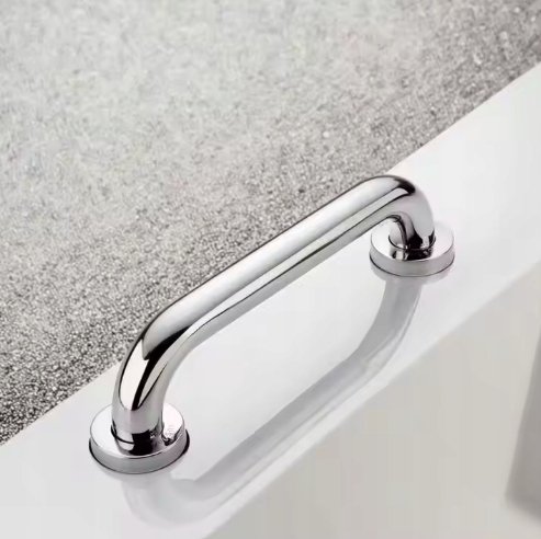 Uchwyt łazienkowy INOX 20 cm – poręcz z zestawem montażowym
