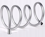 Wąż prysznicowy PVC 125 cm, srebrny, obrotowy 360°