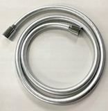 Wąż prysznicowy PVC 125 cm, srebrny, obrotowy 360°