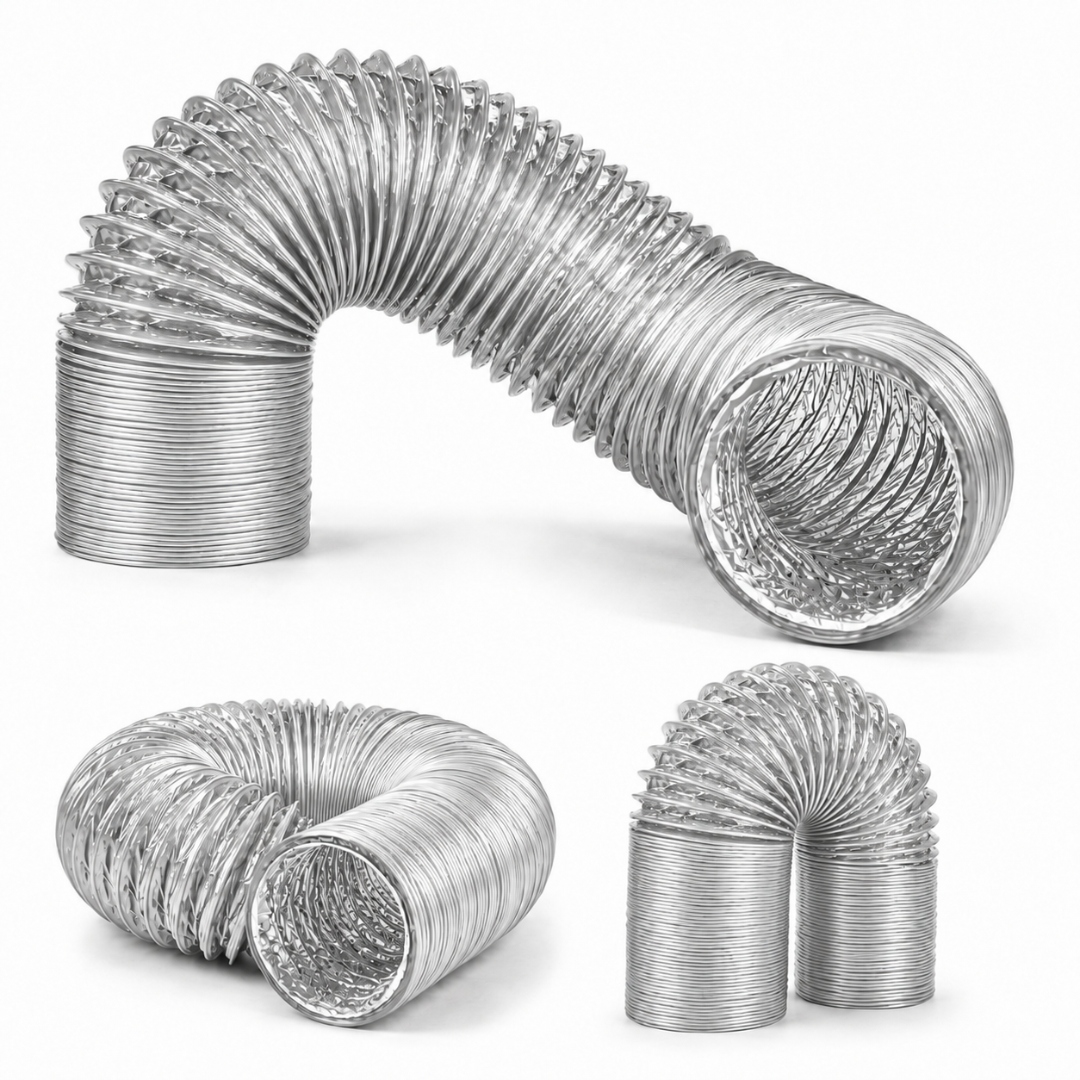 Rura wentylacyjna elastyczna 10 m, srebrna, 100 mm, aluminium/PVC