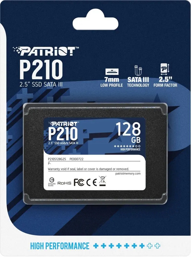 PATRIOT Dysk SSD 128GB P210 450/430 MB/s SATA III 2.5 — zdjęcie 7