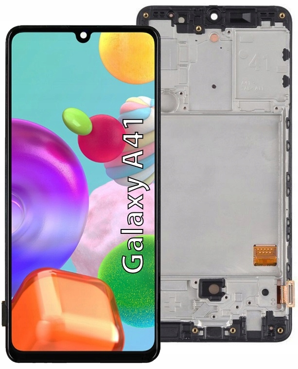 WYŚWIETLACZ ZAMIENNIK DO SAMSUNG GALAXY A41 A415 LCD EKRAN Z RAMKA — zdjęcie 2