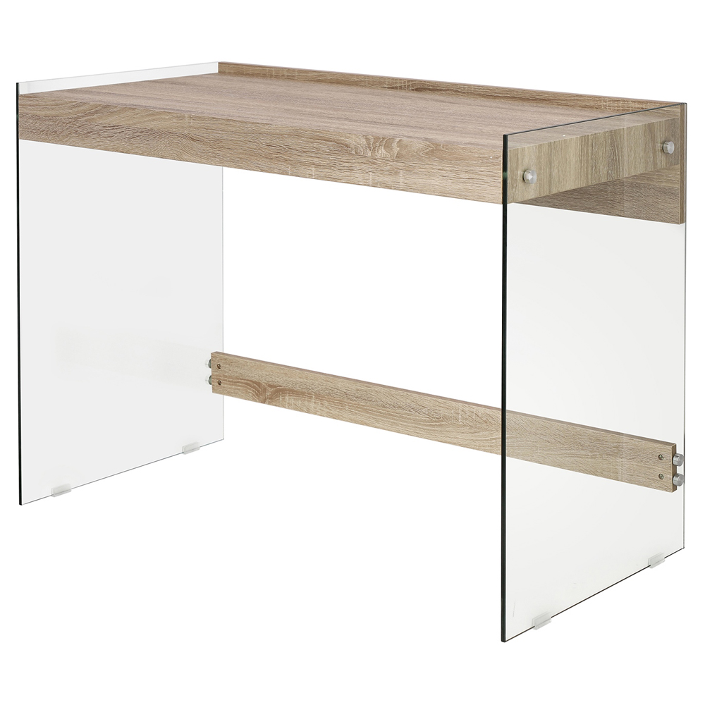 Biurko nowoczesne ze szklaną podstawą Arrabal 100x50 cm - zdjęcie 1