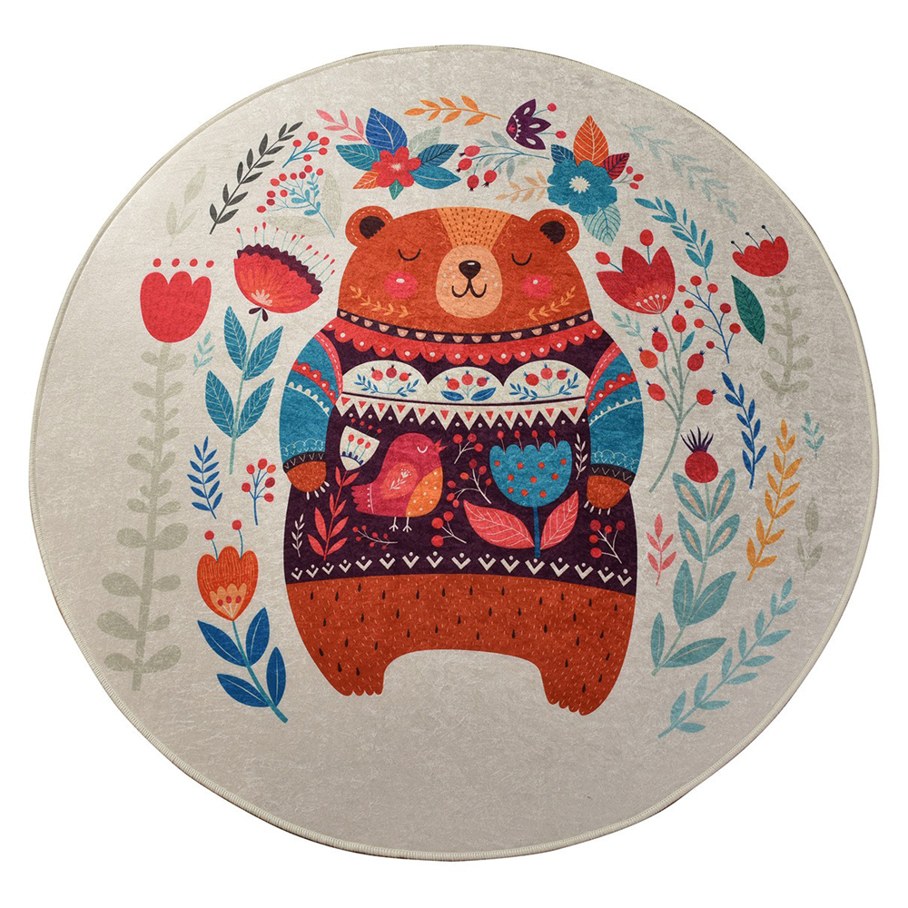 Dywan do pokoju dziecięcego Dinkley Niedźwiadek średnica 200 cm - zdjęcie 1