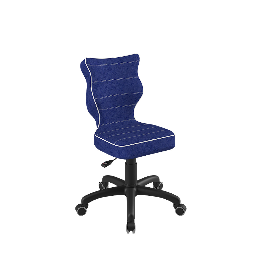 Krzesło biurowe młodzieżowe Petit granatowe na czarnej podstawie rozmiar 3 - zdjęcie 1