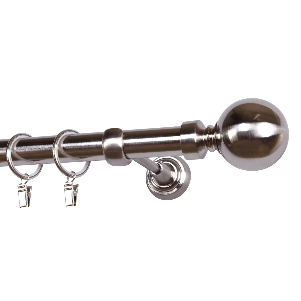 Karnisz pojedynczy Justaled kula stal nierdzewna - zdjęcie 1