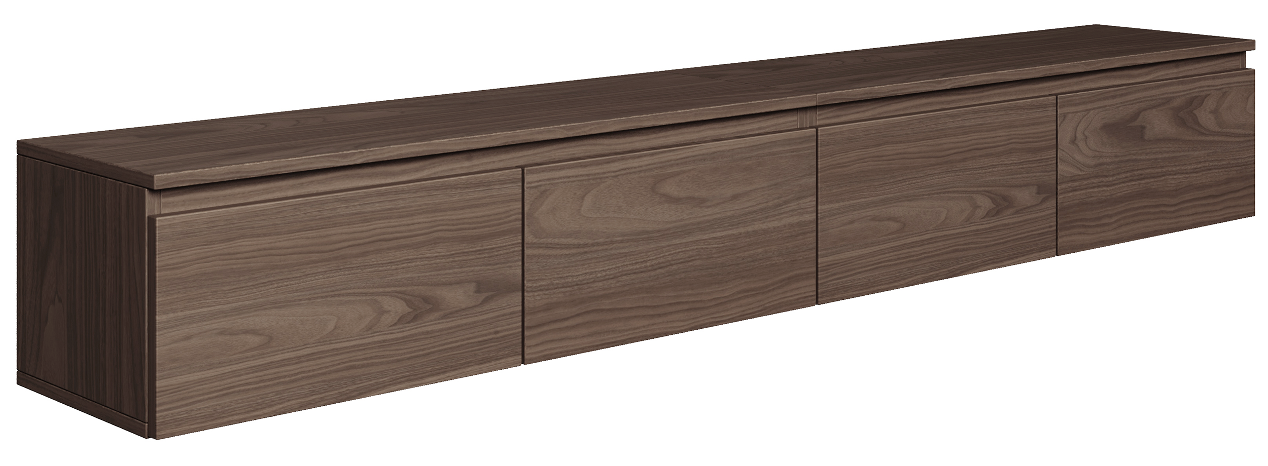 Wand-RTV-Schrank Bemmi 200 cm Wisconsin-Nussbaum