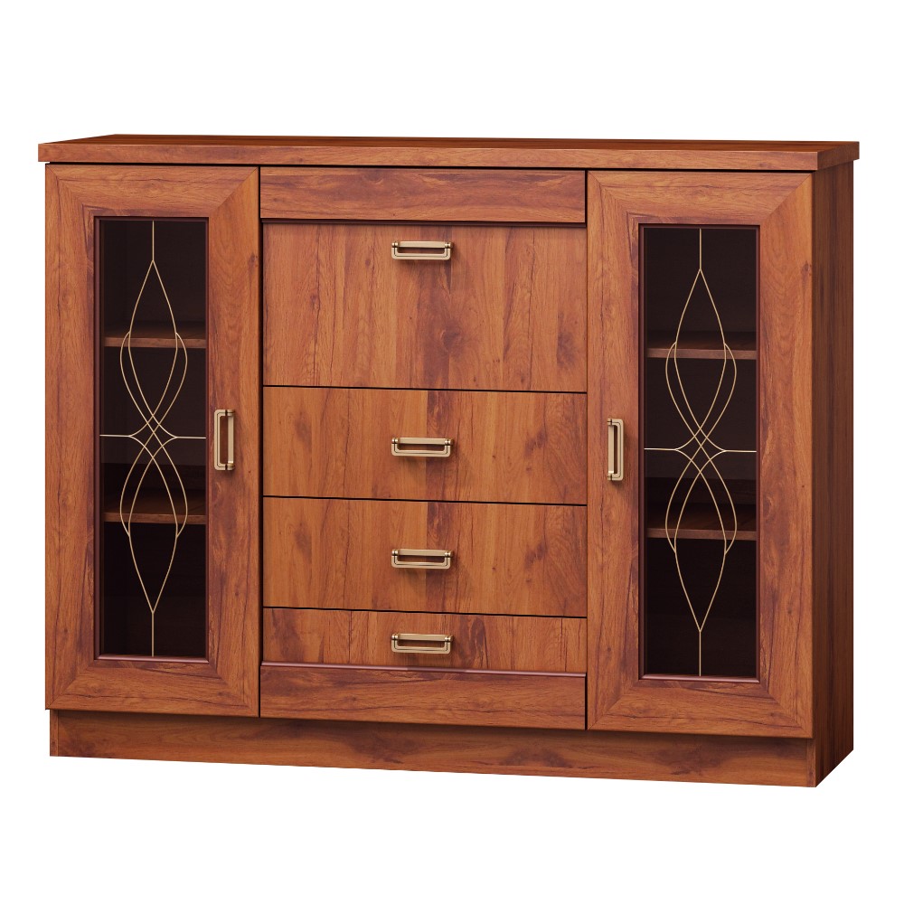 Witryna dwudrzwiowa Tymbaroth z czterema szufladami - zdjęcie 1