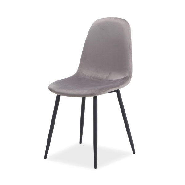 Krzesło tapicerowane Arriba szary velvet - zdjęcie 1