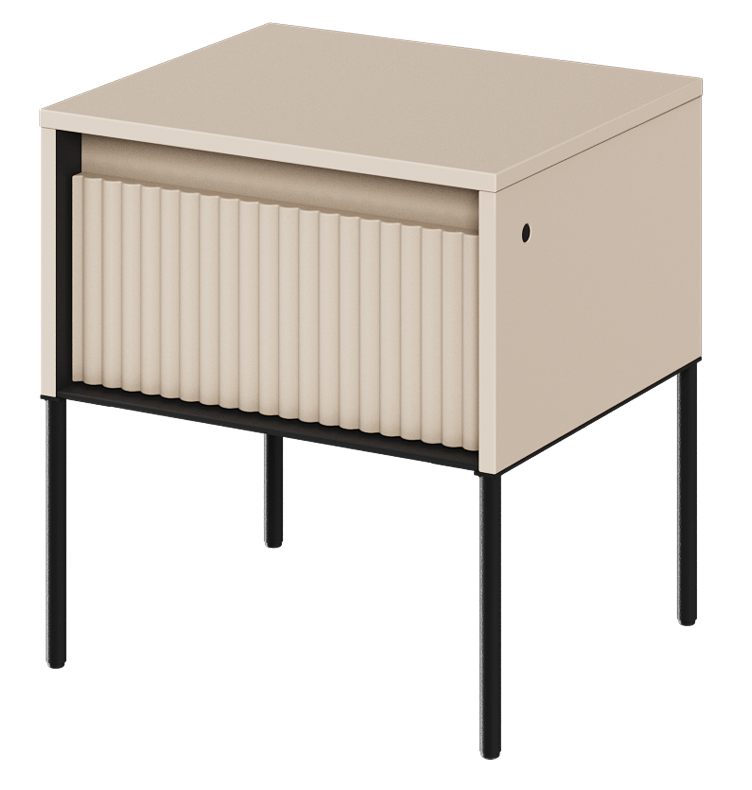 Szafka nocna Trend 46 cm z LED Beżowa - zdjęcie 4