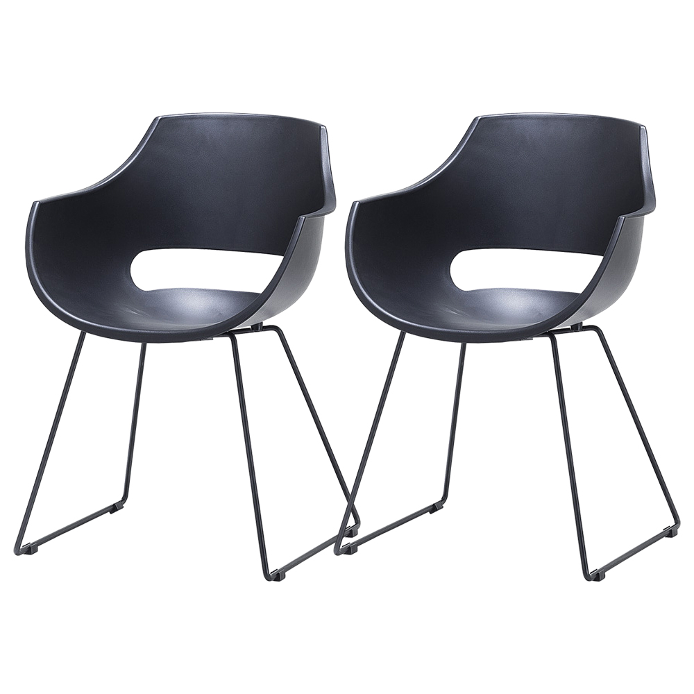 Zestaw dwóch krzeseł Orcos czarne