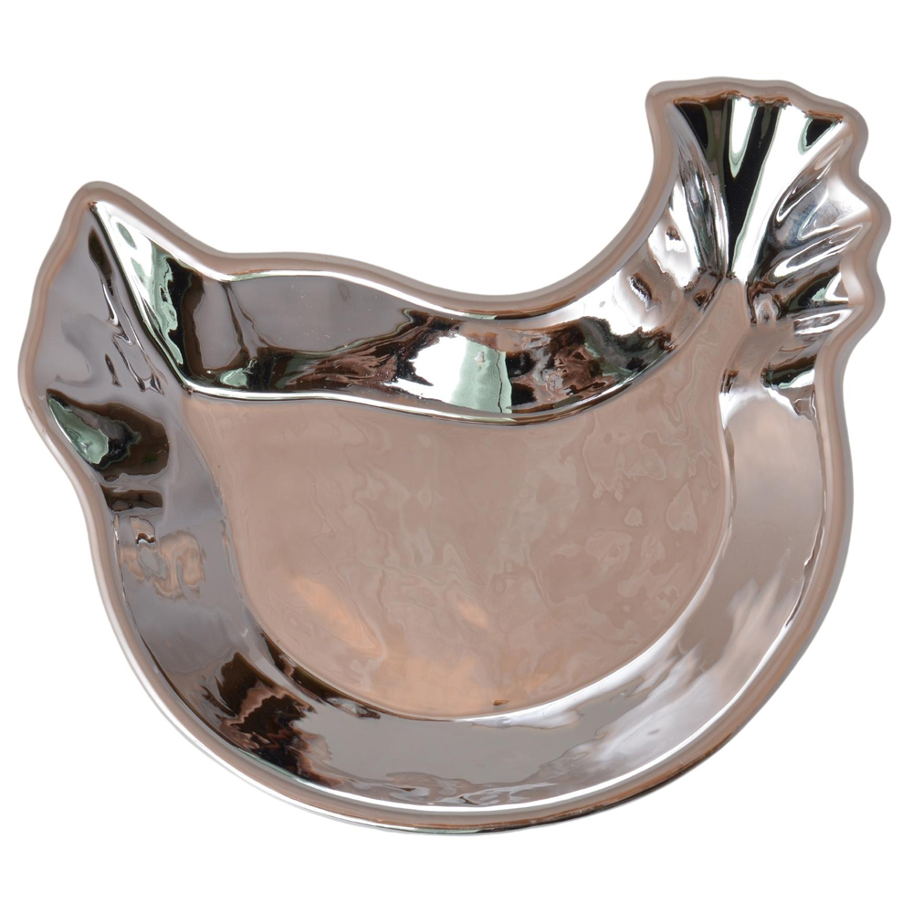 Talerzyk ceramiczny Entreves kurka srebrna - zdjęcie 1