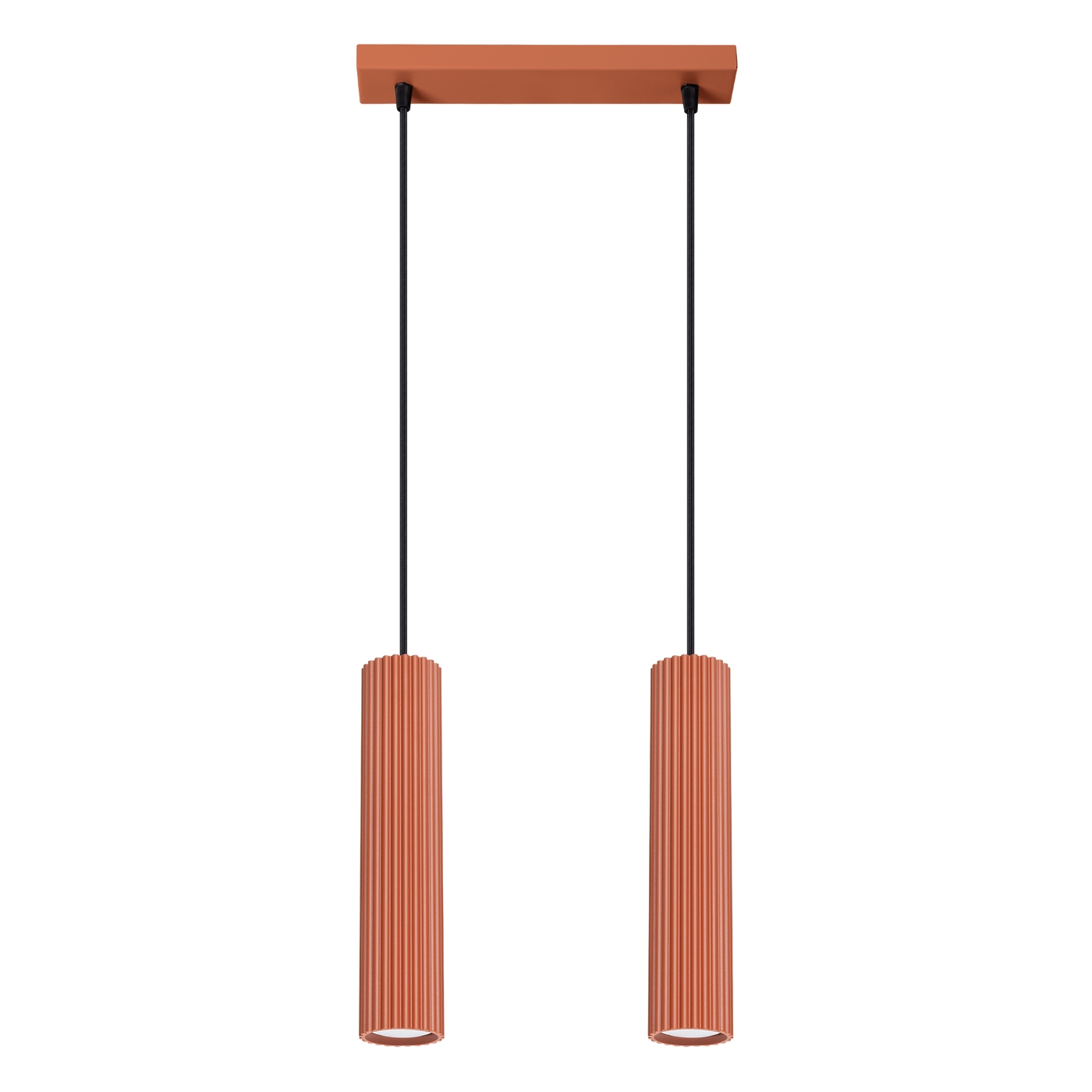 Lampa wisząca Karbon 2 ochra czerwona