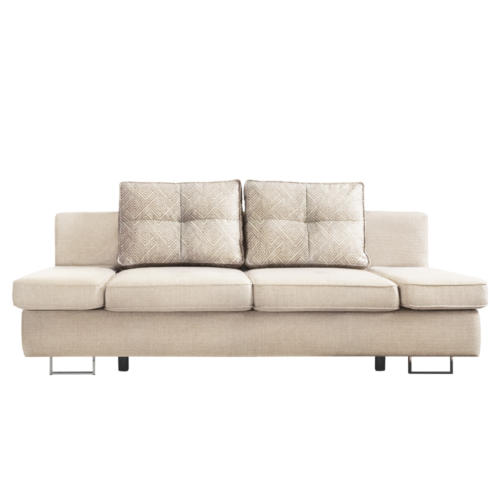 Kanapa rozkładana trzyosobowa Villare kremowa - zdjęcie 1