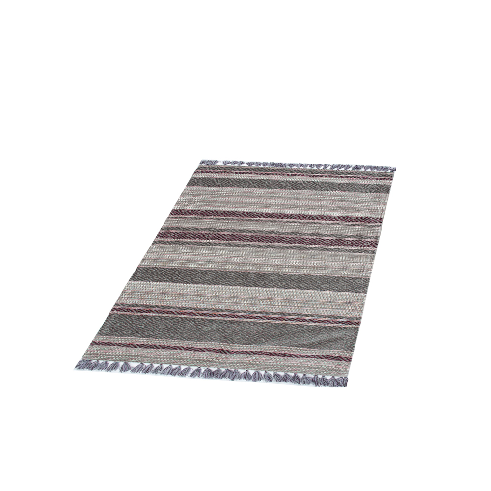 Dywan syntetyczny Plecyon szary z fioletem 80x150 cm - zdjęcie 1