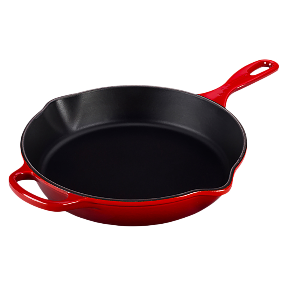 Le Creuset - Patelnia żeliwna Signature 26 cm czerwona - zdjęcie 1