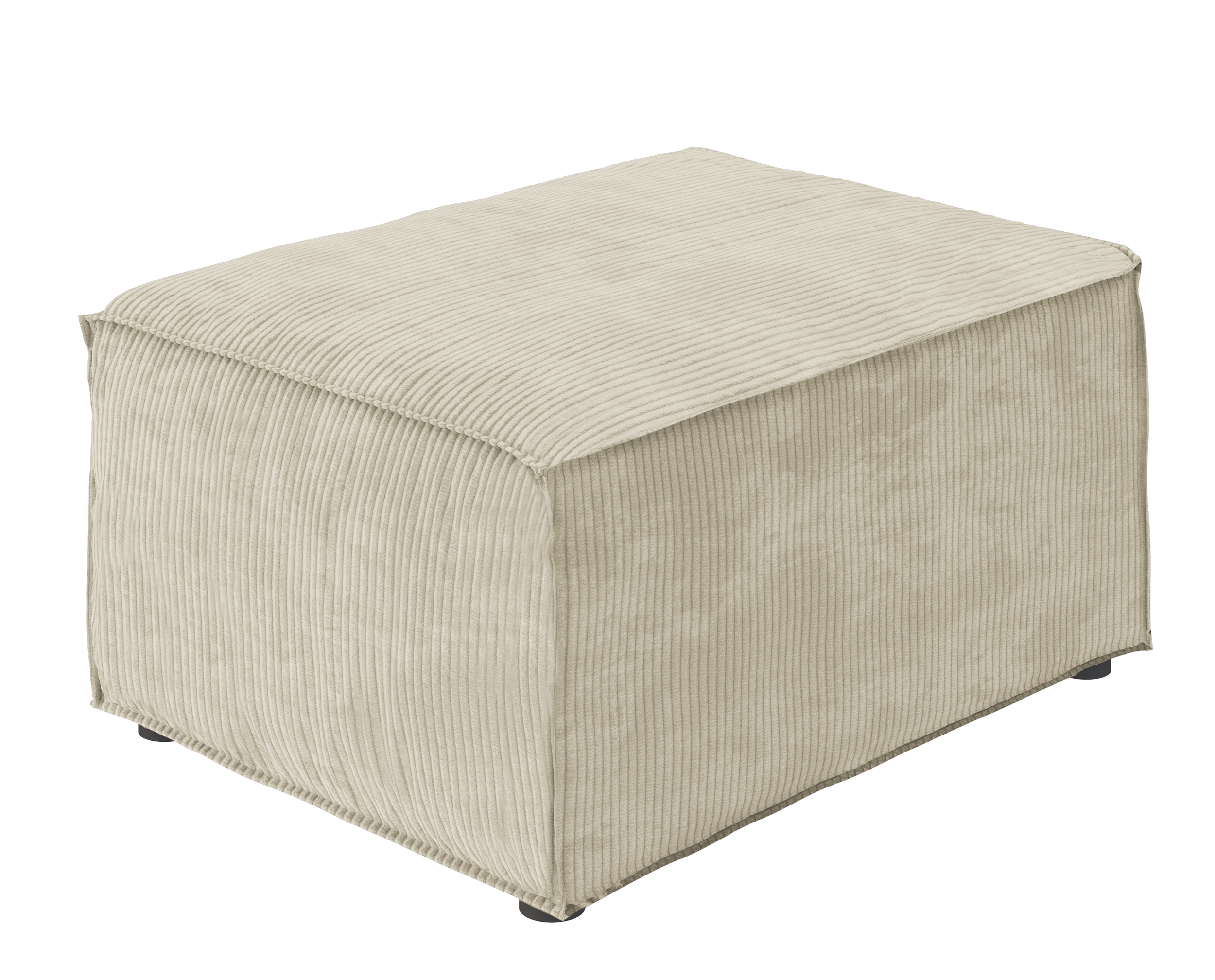 Pufa Copertino 65x90 cm beżowa sztruks - zdjęcie 1