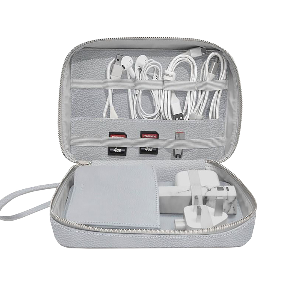 Organizer na kable Pebble Cable Tidy szary - zdjęcie 1