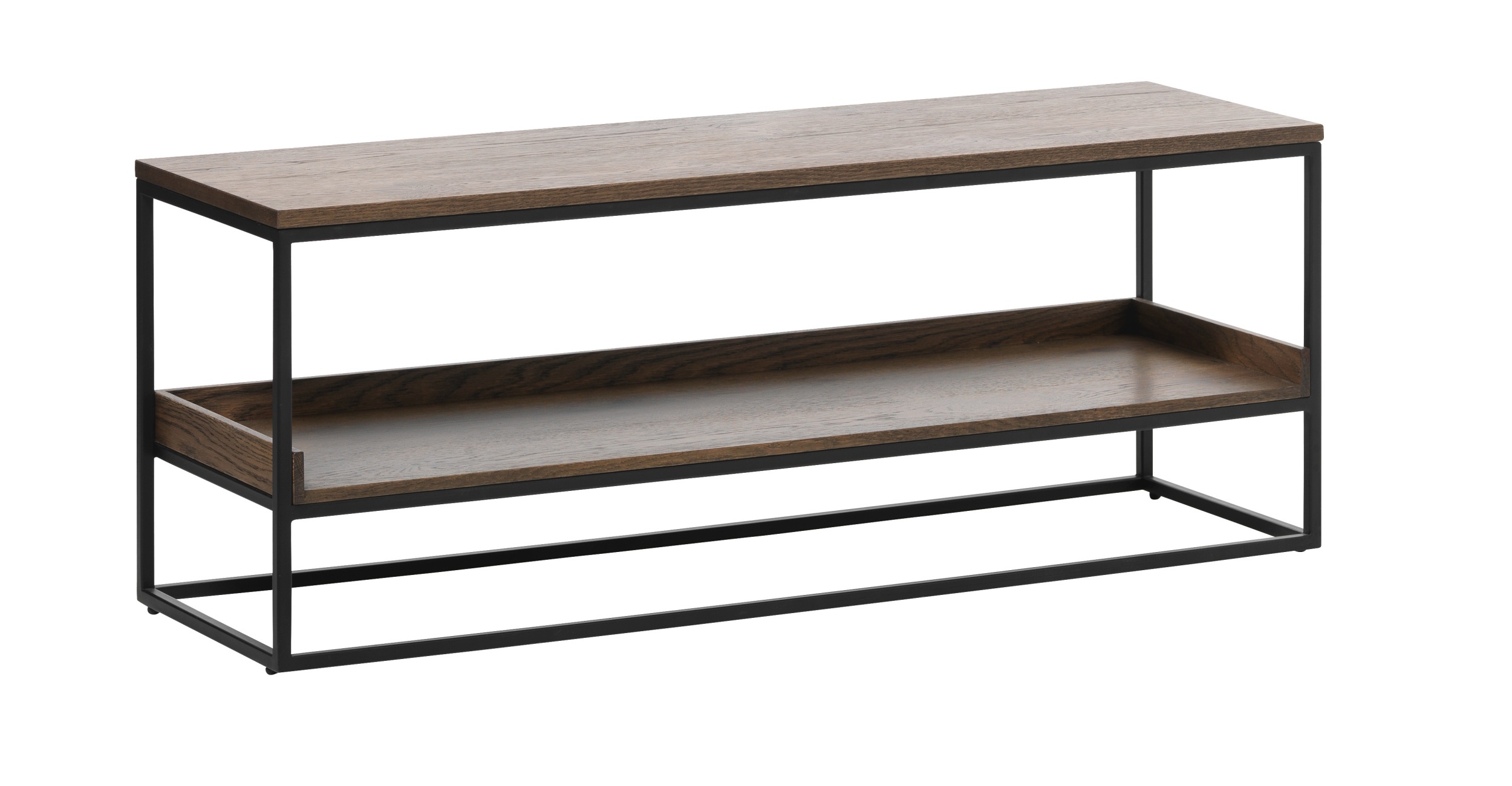 Regał niski Prograle 45 cm dąb palony/czarny - zdjęcie 1