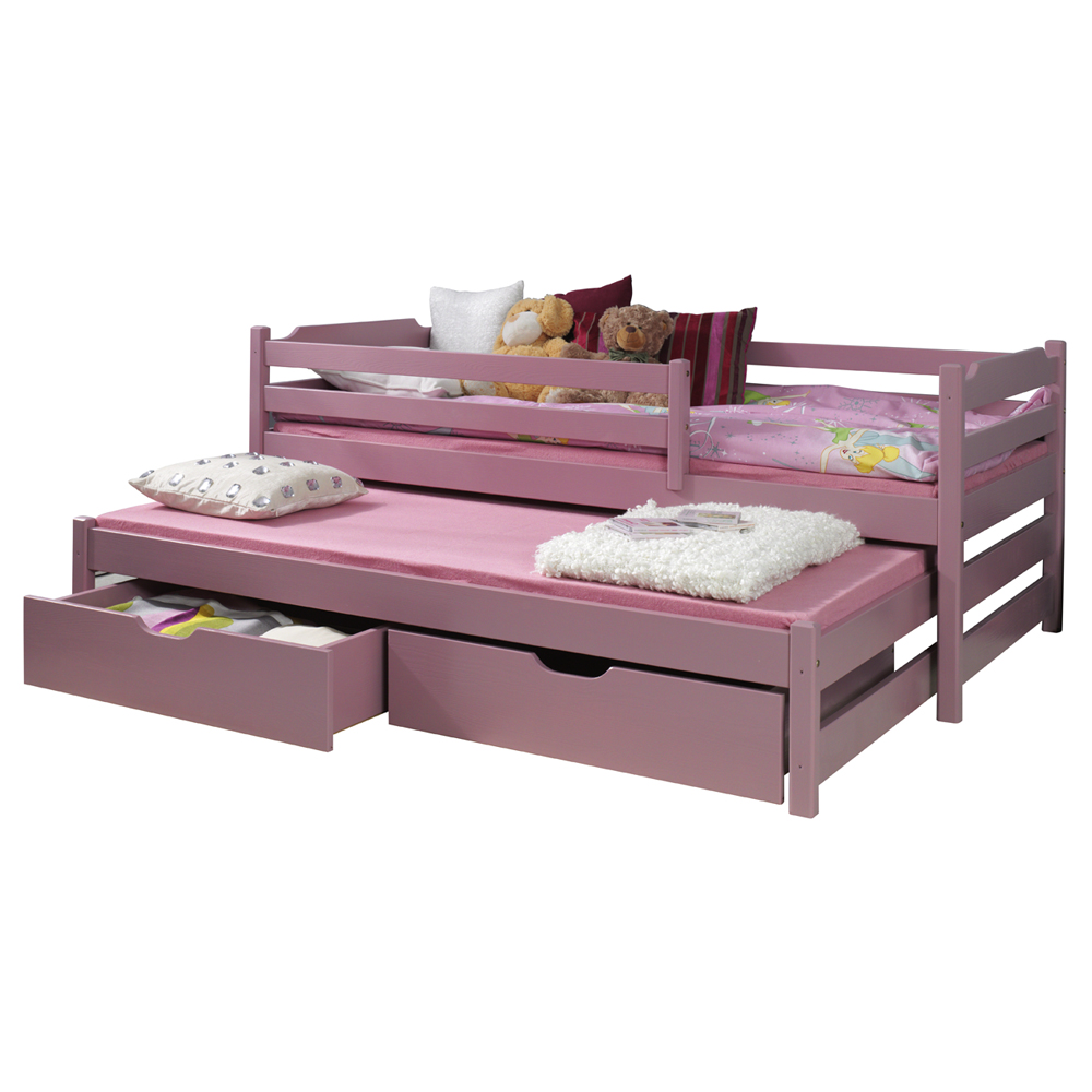 Łóżko młodzieżowe z dwoma posłaniami Santoya dwie szuflady - zdjęcie 1