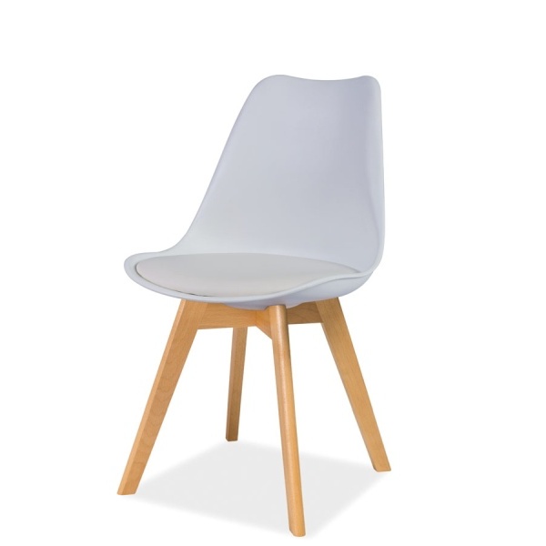 Krzesło Camelle białe - buk - zdjęcie 1