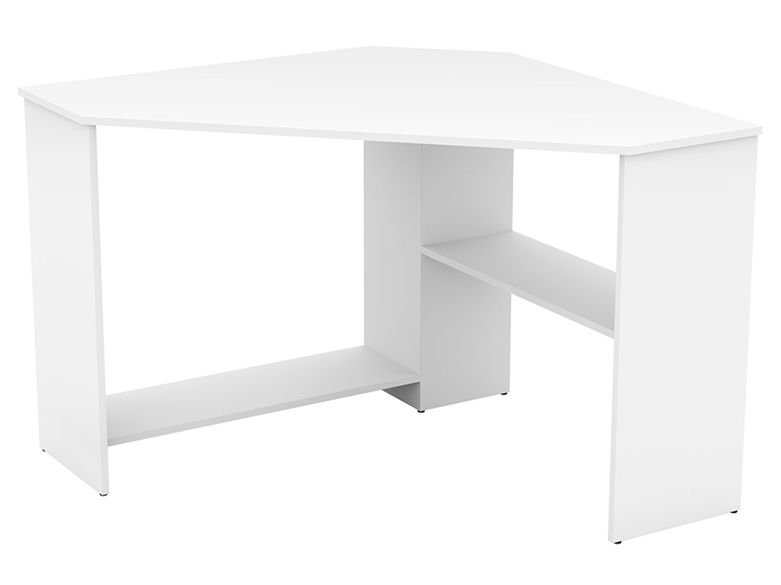 Biurko narożne Salran 80x80 cm białe - zdjęcie 1
