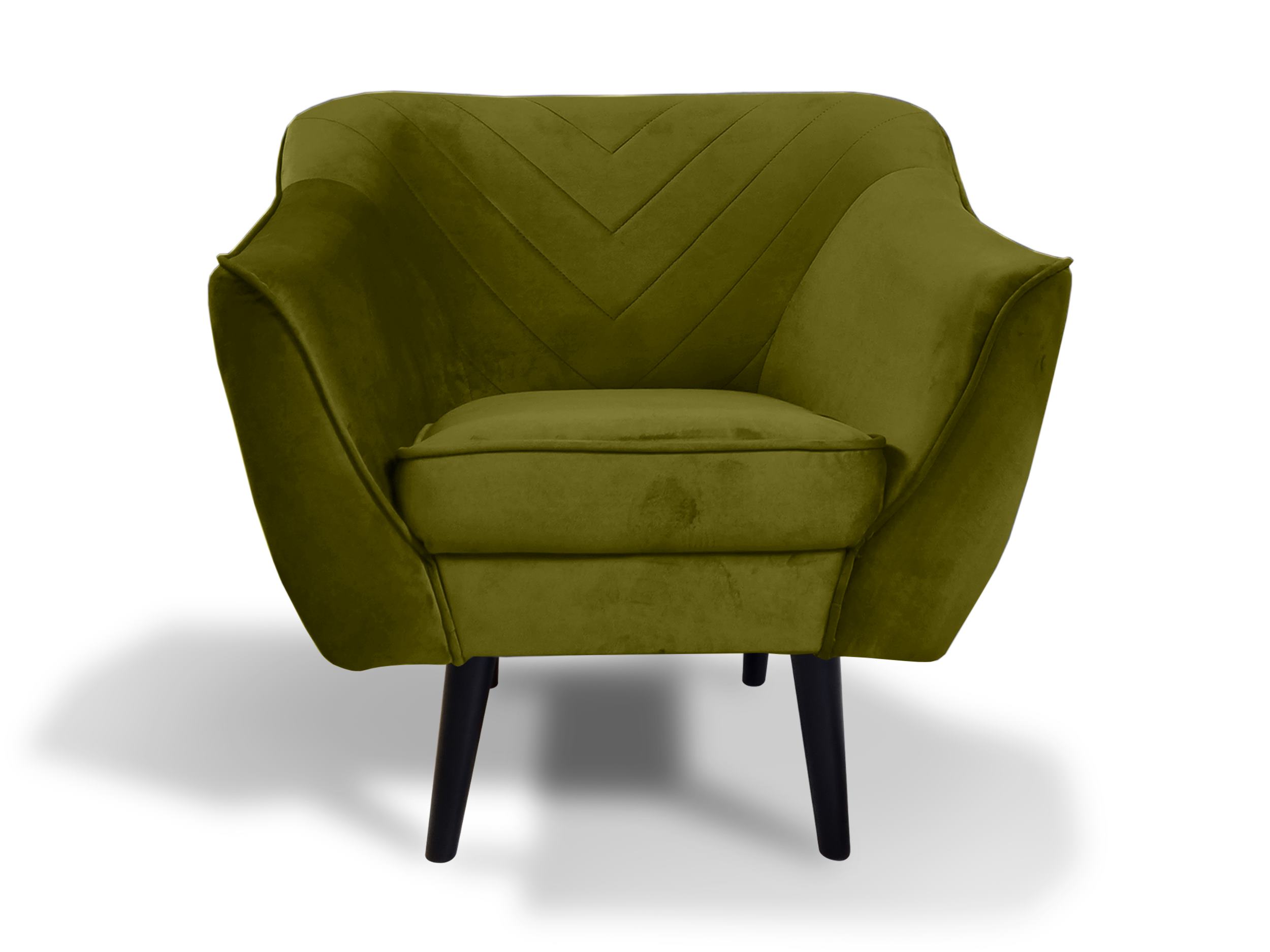 Fotel kubełkowy Voltana oliwkowy velvet - zdjęcie 1