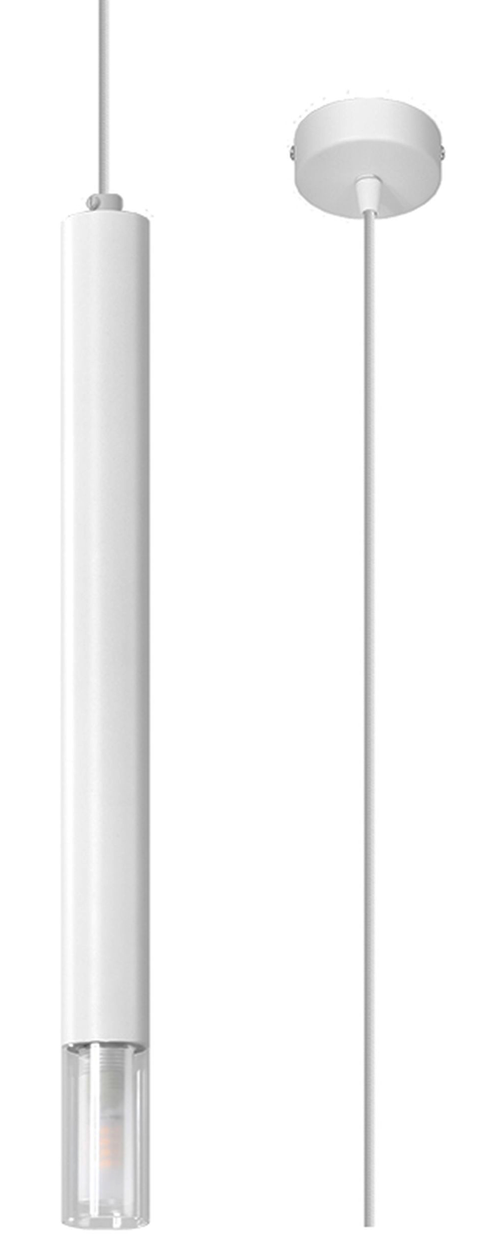 Lampa wisząca Lagga średnica 8 cm x1 biała - zdjęcie 1