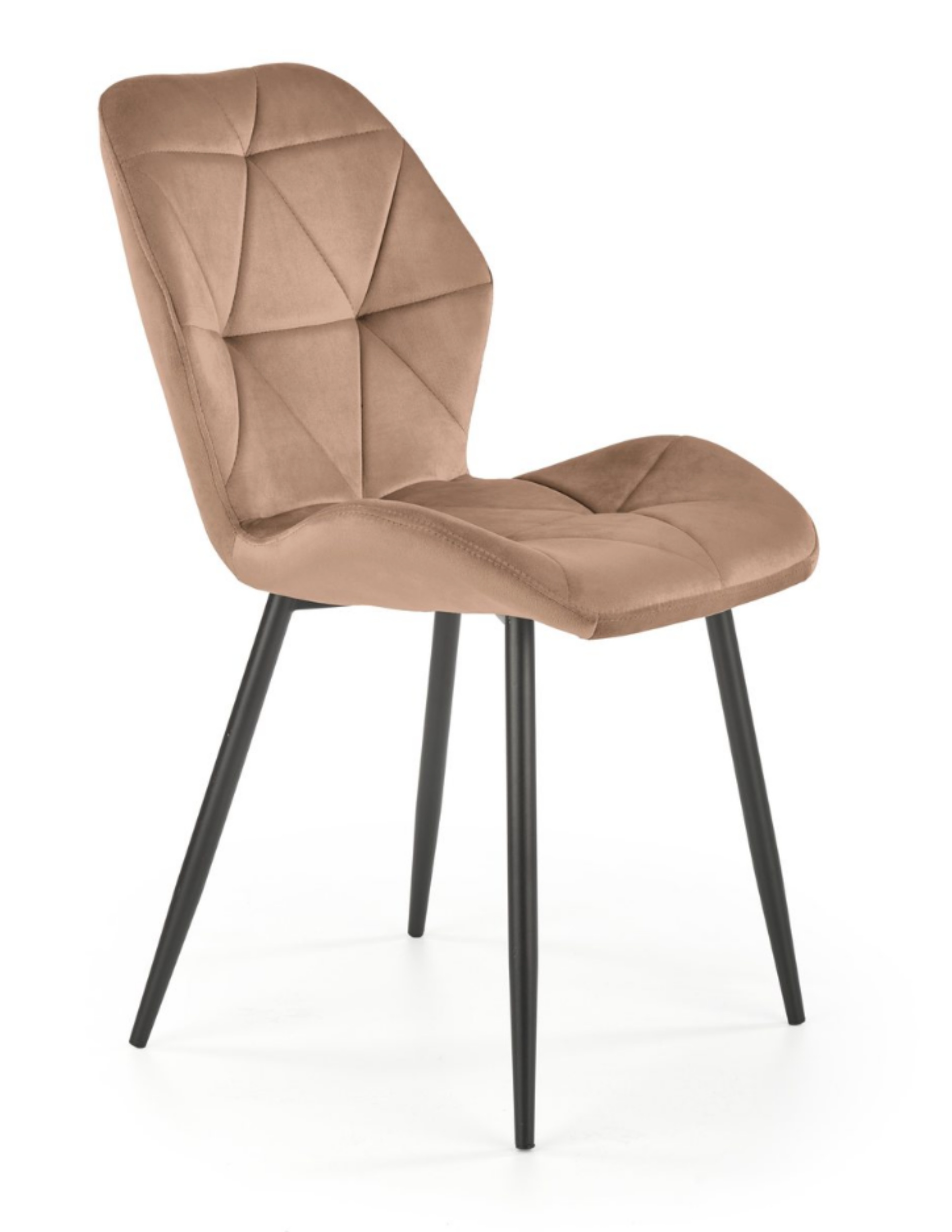 Krzesło tapicerowane Varkala beżowy velvet - zdjęcie 1
