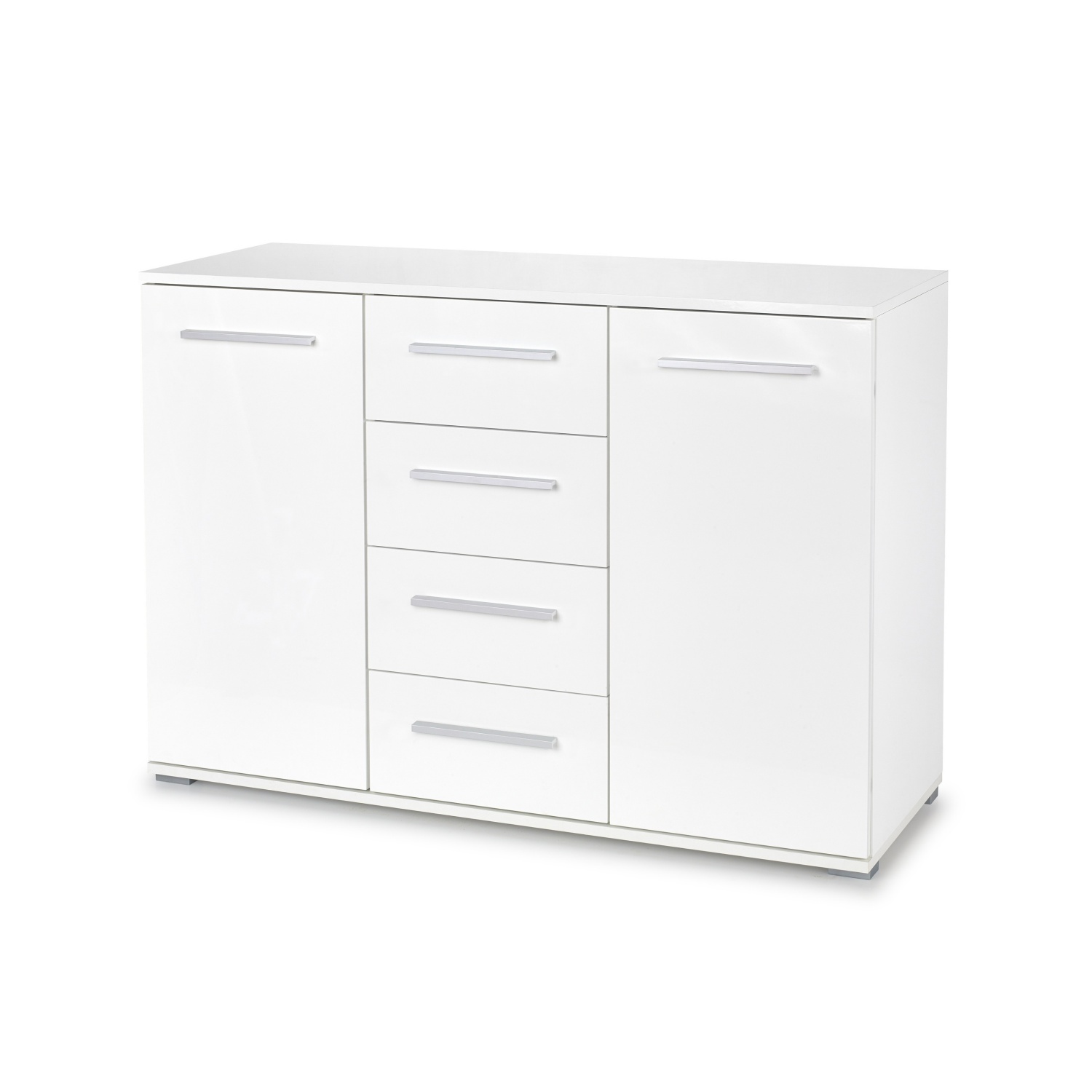 Komoda Claros dwudrzwiowa z czterema szufladami biała - zdjęcie 51